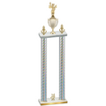 Double Silver Carbon Fiber Year Academics Trophy