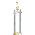 Double Silver Carbon Fiber First Place Softball Trophy