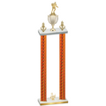 Double Orange Carbon Fiber Third Place Rugby Trophy