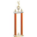 Double Orange Carbon Fiber Year Tennis Trophy