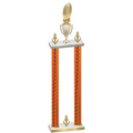Double Orange Carbon Fiber Victory Football Trophy