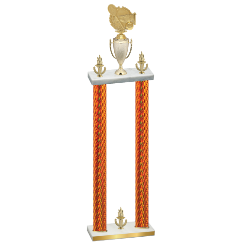 Double Orange Carbon Fiber Victory Tennis Trophy
