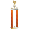 Double Orange Carbon Fiber Year Tennis Trophy