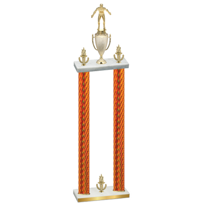 Double Orange Carbon Fiber Victory Wrestling Trophy