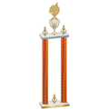 Double Orange Carbon Fiber Victory Volleyball Trophy