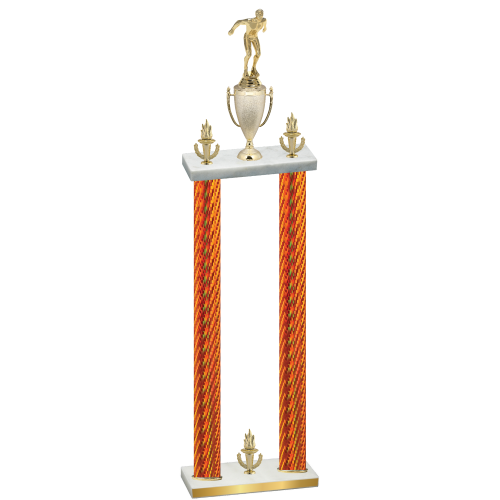 Double Orange Carbon Fiber Victory Swimming Trophy