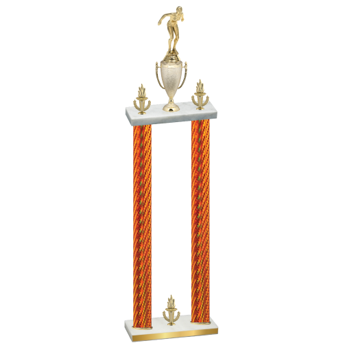 Double Orange Carbon Fiber Victory Tennis Trophy