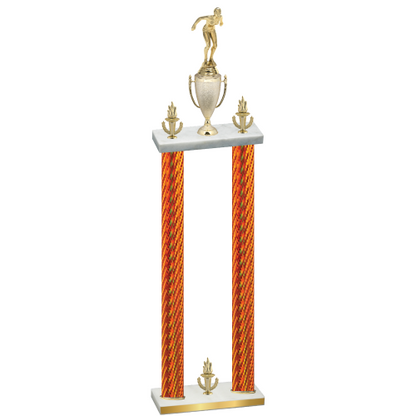 Double Orange Carbon Fiber Victory Tennis Trophy