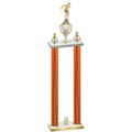 Double Orange Carbon Fiber Year Tennis Trophy