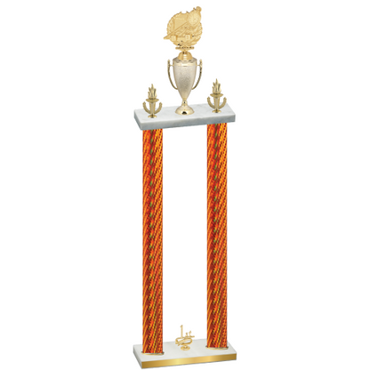 Double Orange Carbon Fiber First Place Swimming Trophy