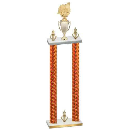 Double Orange Carbon Fiber Victory Swimming Trophy