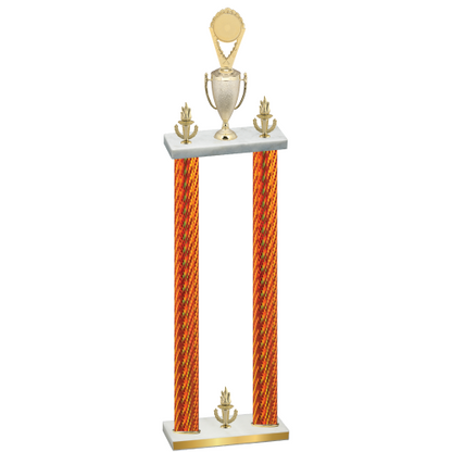 Double Orange Carbon Fiber Victory Insert Trophy