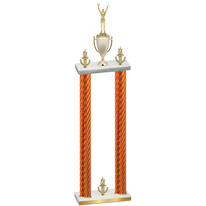 Double Orange Carbon Fiber Victory Victory Trophy