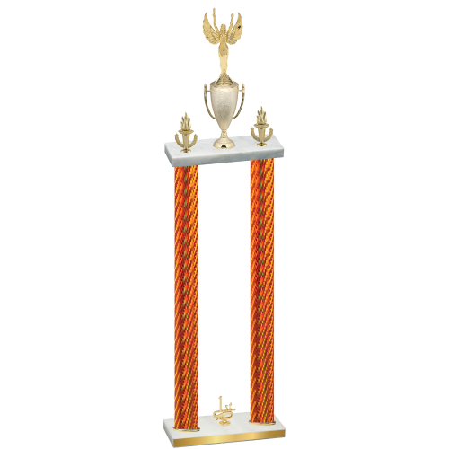 Double Orange Carbon Fiber First Place Victory Trophy
