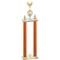 Double Orange Carbon Fiber Third Place Victory Trophy