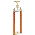 Double Orange Carbon Fiber Year Cars Trophy