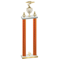 Double Orange Carbon Fiber Fourth Place Cars Trophy