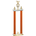 Double Orange Carbon Fiber Second Place Academics Trophy