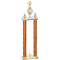 Double Orange Glacier Fourth Place Soccer Trophy