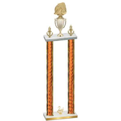 Double Orange Glacier Second Place Soccer Trophy