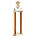 Double Orange Glacier Fourth Place Soccer Trophy