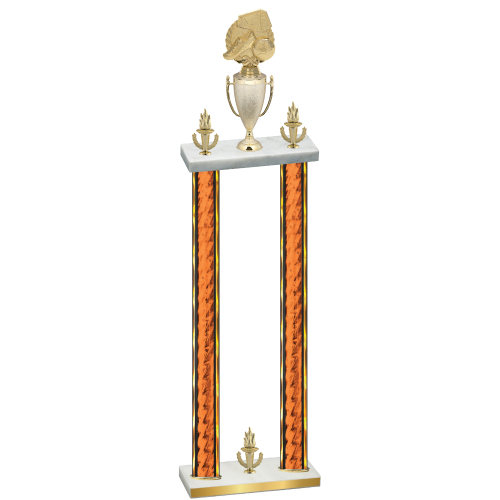 Double Orange Glacier Victory Soccer Trophy