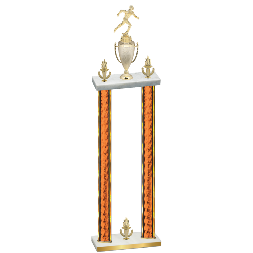 Double Orange Glacier Victory Running Trophy