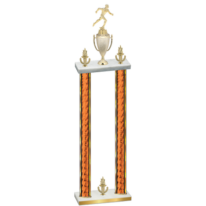 Double Orange Glacier Victory Running Trophy