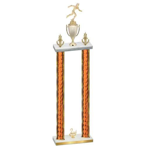 Double Orange Glacier Second Place Running Trophy