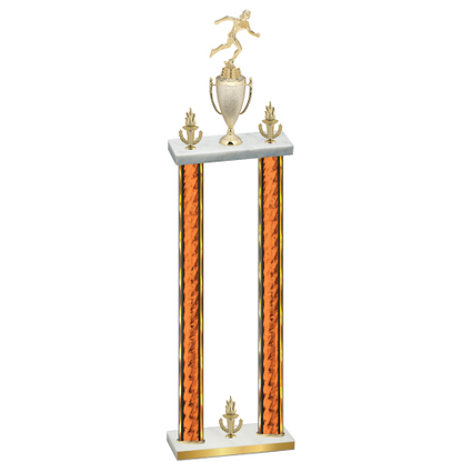 Double Orange Glacier Victory Running Trophy