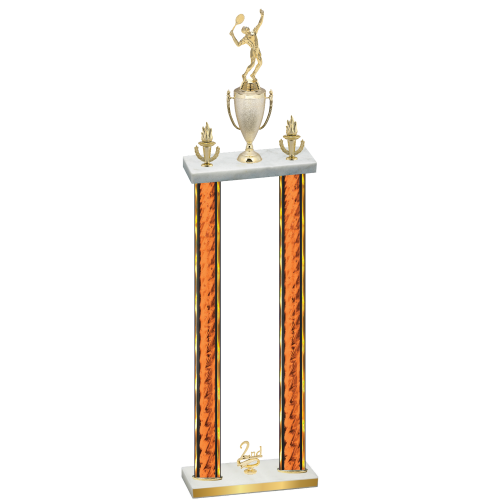 Double Orange Glacier Second Place Tennis Trophy