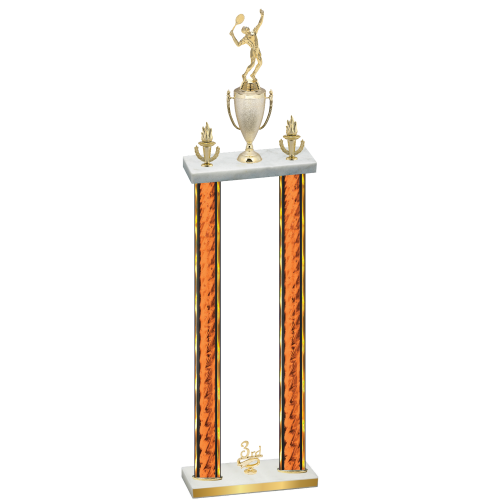 Double Orange Glacier Third Place Tennis Trophy