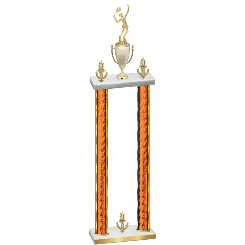 Double Orange Glacier Victory Tennis Trophy