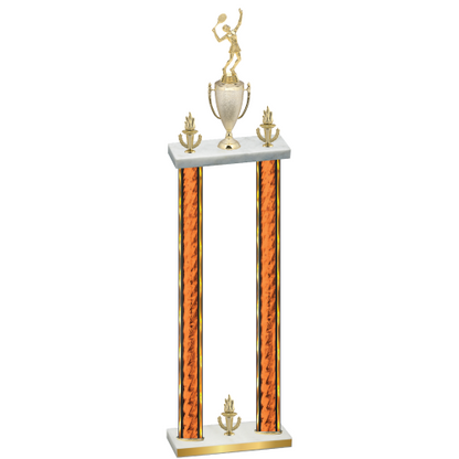 Double Orange Glacier Victory Tennis Trophy