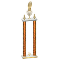 Double Orange Glacier Third Place Football Trophy