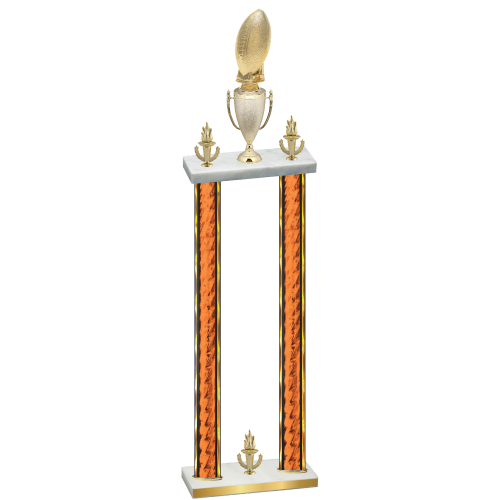 Double Orange Glacier Victory Football Trophy