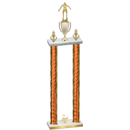 Double Orange Glacier Second Place Wrestling Trophy