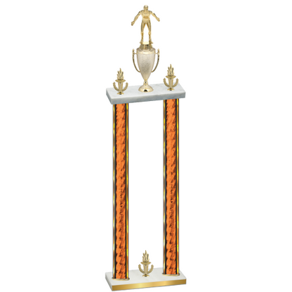 Double Orange Glacier Victory Wrestling Trophy