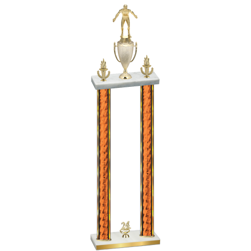 Double Orange Glacier Year Wrestling Trophy