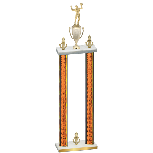 Double Orange Glacier Victory Volleyball Trophy