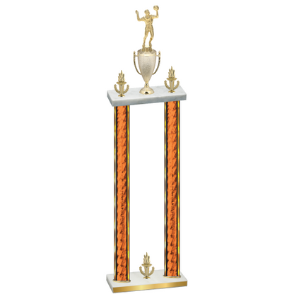 Double Orange Glacier Victory Volleyball Trophy