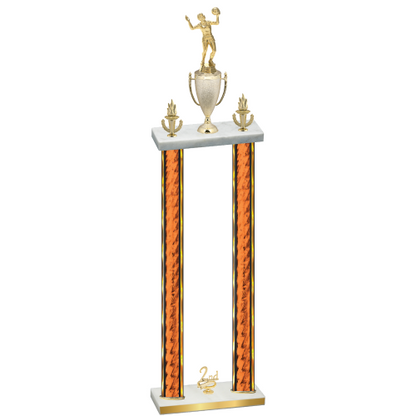 Double Orange Glacier Second Place Volleyball Trophy