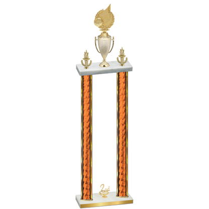 Double Orange Glacier Second Place Volleyball Trophy