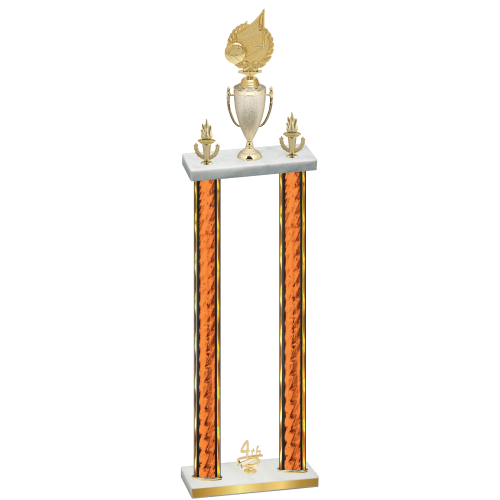 Double Orange Glacier Fourth Place Volleyball Trophy