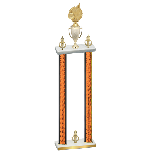 Double Orange Glacier Victory Volleyball Trophy