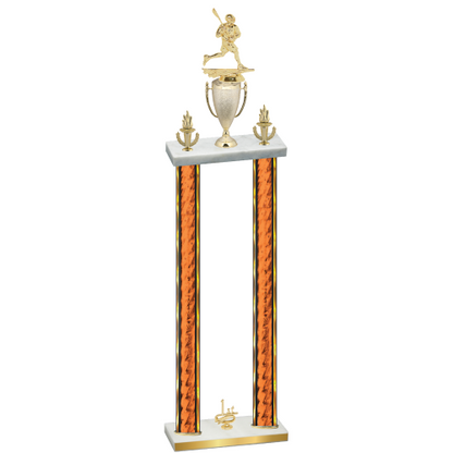 Double Orange Glacier First Place Lacrosse Trophy