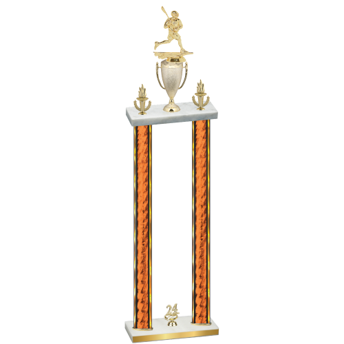 Double Orange Glacier Year Lacrosse Trophy