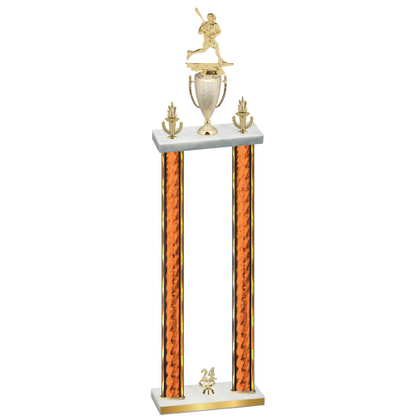 Double Orange Glacier Year Lacrosse Trophy