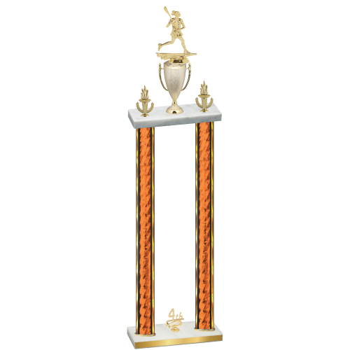 Double Orange Glacier Fourth Place Lacrosse Trophy