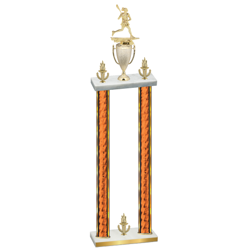 Double Orange Glacier Victory Lacrosse Trophy